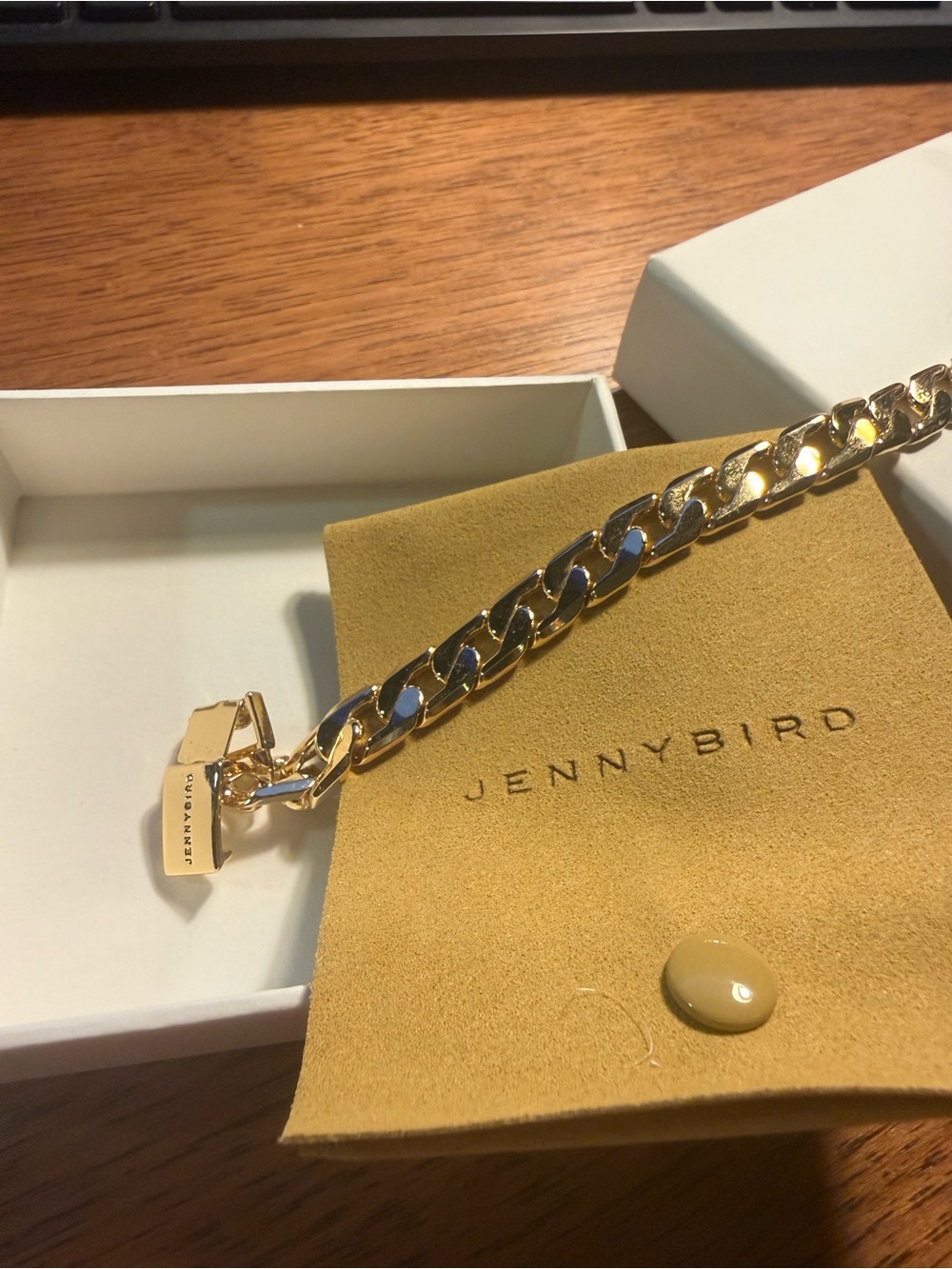 Jenny Bird Gold Chain Link Anklet 9”